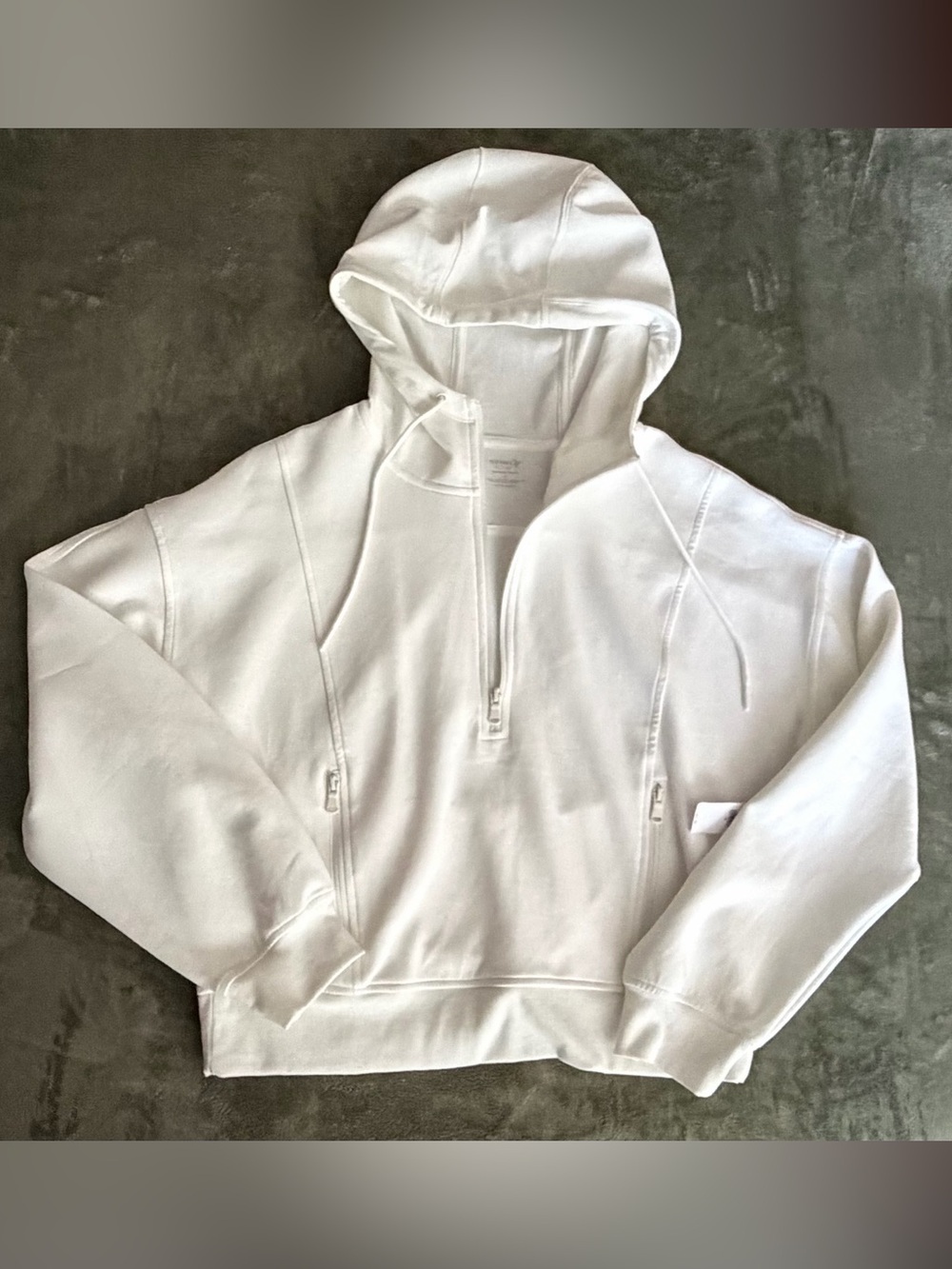 Old Navy Dynamic Fleece Half-Zip Hoodie Sweatshirt magnolia
